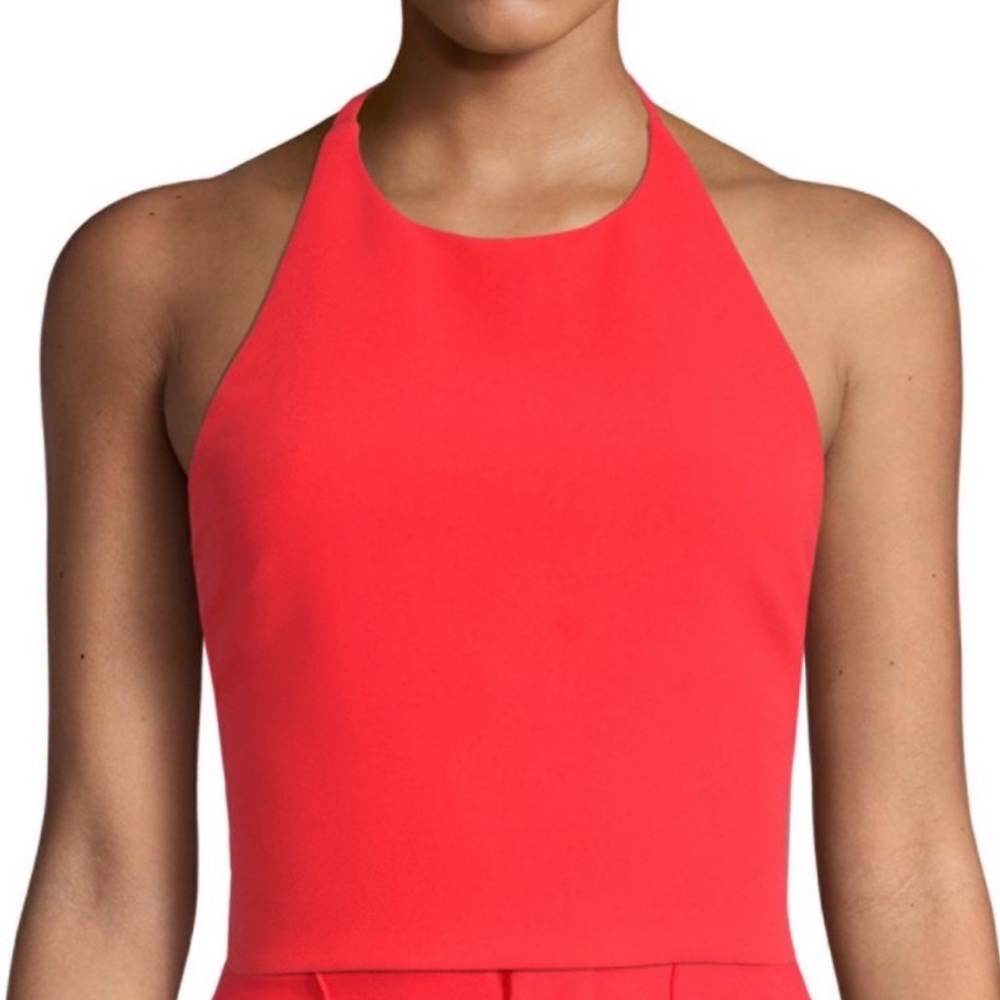 Alice + Olivia Coral halter top